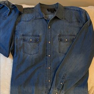 Threadgritt Indigo Denim Snap Shirt